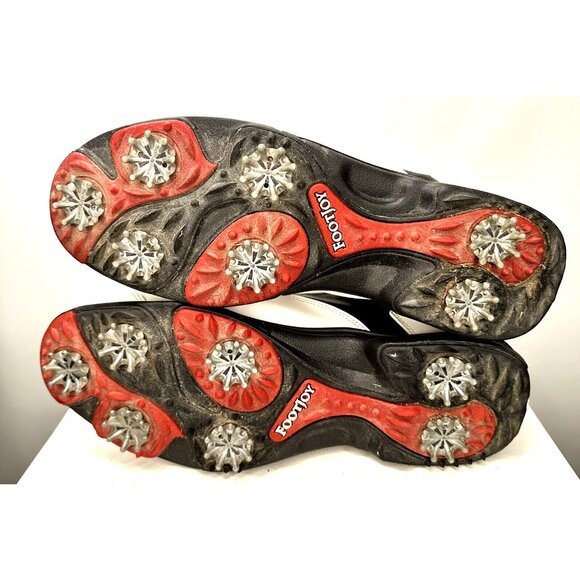 VTG FootJoy FJ Womens Golf Shoes GreenJoys 48384 Soft Spike White Black Size 10M - Picture 9 of 12